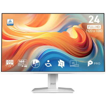 MSI PRO MP243W E14/ 24"/ 1920x1080/ IPS/ 4ms/ 144Hz/ 300cd/m2/ 1500:1/ HDMI/ DP/ VESA/ bílý