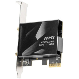 MSI WiFi PCIe adaptér HERALD BE9400 WI-FI 7/ PCI-E/ 6 GHz/ 5GHz/ 2,4GHz