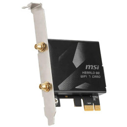 MSI WiFi PCIe adaptér HERALD BE9400 WI-FI 7/ PCI-E/ 6 GHz/ 5GHz/ 2,4GHz