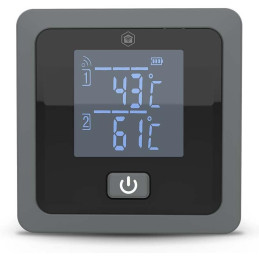 NEDIS chytrý bezdrátový teploměr na maso/ Bluetooth/ 2 sondy/ 0 - 300 °C/ 2x AAA/LR03/ Android/ iOS/ černo-šedý