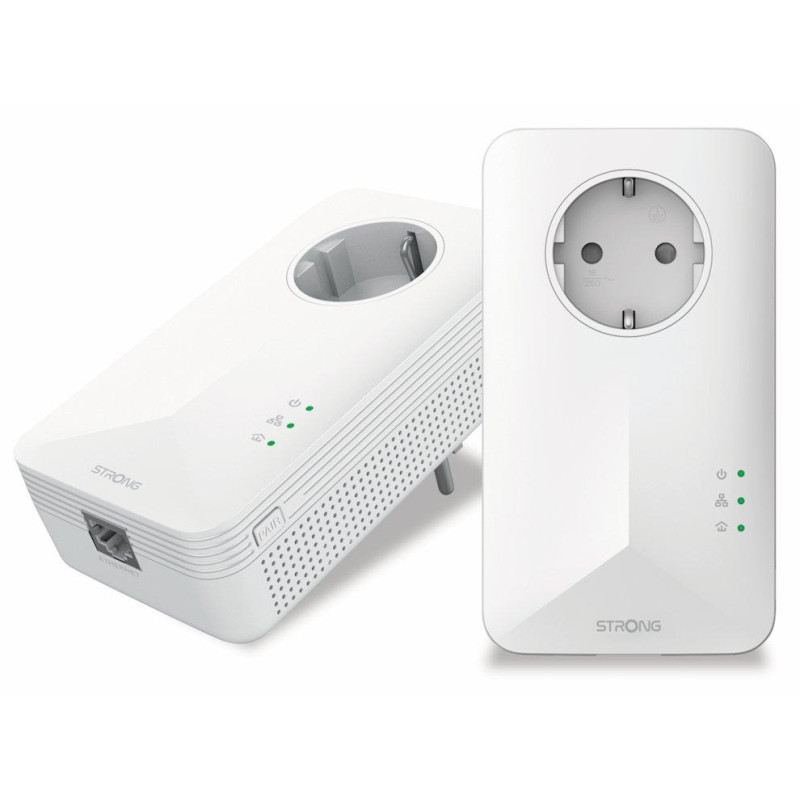 STRONG sada 2 adaptérů Powerline 1000 DUO EU/ 1000 Mbit/s/ 1x LAN/ bílý