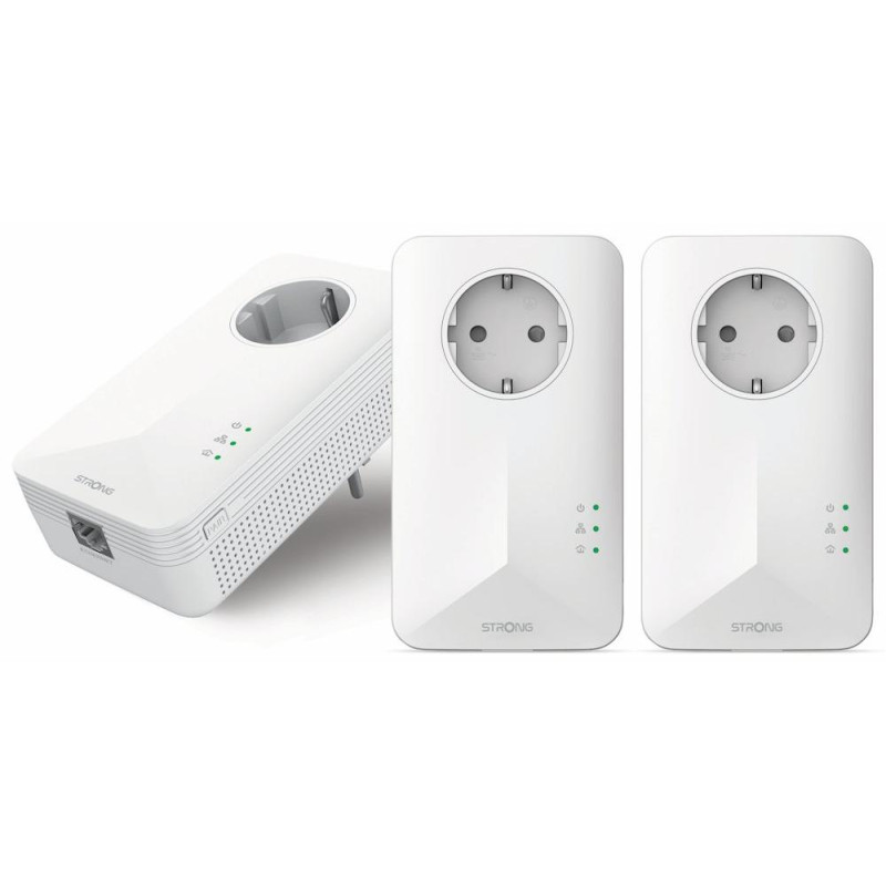 STRONG sada 3 adaptérů Powerline 1000 TRI EU/ 1000 Mbit/s/ 1x LAN/ bílý