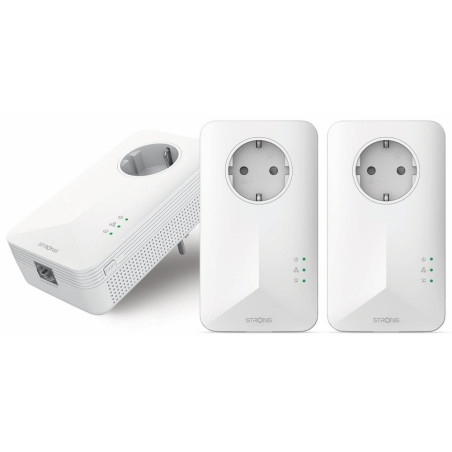 STRONG sada 3 adaptérů Powerline 1000 TRI EU/ 1000 Mbit/s/ 1x LAN/ bílý