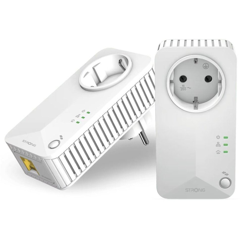 STRONG sada 2 adaptérů Powerline 600 DUO EU/ 600 Mbit/s/ 1x LAN/ bílý