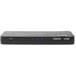 NEDIS HDMI převodník/ USB-C zásuvka/ 2x HDMI vstup/ 4x USB-A zásuvka/ 1x HDMI výstup/ 1cestný/ 4K@60Hz/ 18 Gbps/ ABS/ an