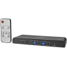 Ekstraktor HDMI NEDIS/ 2x wejście HDMI/ gniazdo TosLink/ 1x 3,5 mm/ 1x wyjście HDMI/ 2x RCA/ 4K@60Hz/ 18 Gb/s/ metal/ antracyt
