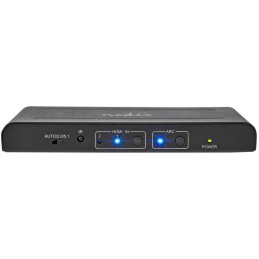 NEDIS HDMI extraktor/ 2x HDMI vstup/ TosLink zásvuka/ 1x 3.5 mm/ 1x HDMI výstup/ 2x RCA/ 4K@60Hz/ 18 Gbps/ kov/ antracit