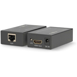 NEDIS HDMI extender/ přes Cat6/ do 60 m/ 1080p/ 1.65 Gbps/ kov/ antracit
