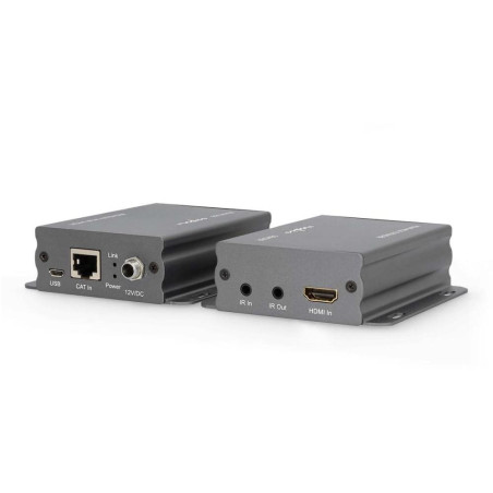 NEDIS HDMI extender/ přes Cat6/ do 50 m/ 4K@30Hz/ 10.2 Gbps/ funkce IR return/ kov/ antracit