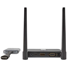 NEDIS sada pro bezdrátový přenos HDMI signálu/ Wi-Fi/ 2400-5000 MHz/ 30 m (přímá viditelnost)/ Full HD 1080p/ 1.65 Gbps/
