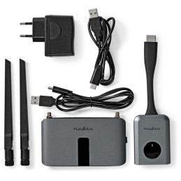 NEDIS sada pro bezdrátový přenos HDMI signálu/ Wi-Fi/ 2400-5000 MHz/ 30 m (přímá viditelnost)/ Full HD 1080p/ 1.65 Gbps/