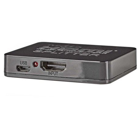NEDIS HDMI rozbočovač/ 2x HDMI výstup/ 4K@30Hz/ 2.25 Gbps/ ABS / PVC/ černý