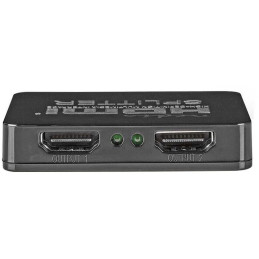 NEDIS HDMI rozbočovač/ 2x HDMI výstup/ 4K@30Hz/ 2.25 Gbps/ ABS / PVC/ černý