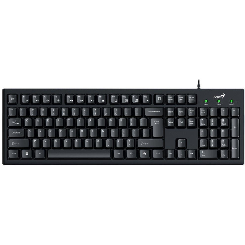 POŠKOZENÝ OBAL - GENIUS KB-100/ Drátová/ Copilot/ USB/ černá/ CZ+SK layout