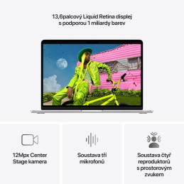 Apple MacBook Air 13'' (2026) / M5 / 13,6" / 10C CPU / 8C GPU / 16GB RAM / 512GB SSD / Stříbrný