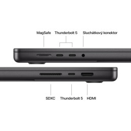 Apple MacBook Pro 16'' (2026) / M5 MAX / 16,2" / 18C CPU / 40C GPU / 48GB RAM / 2TB SSD / Vesmírně černý
