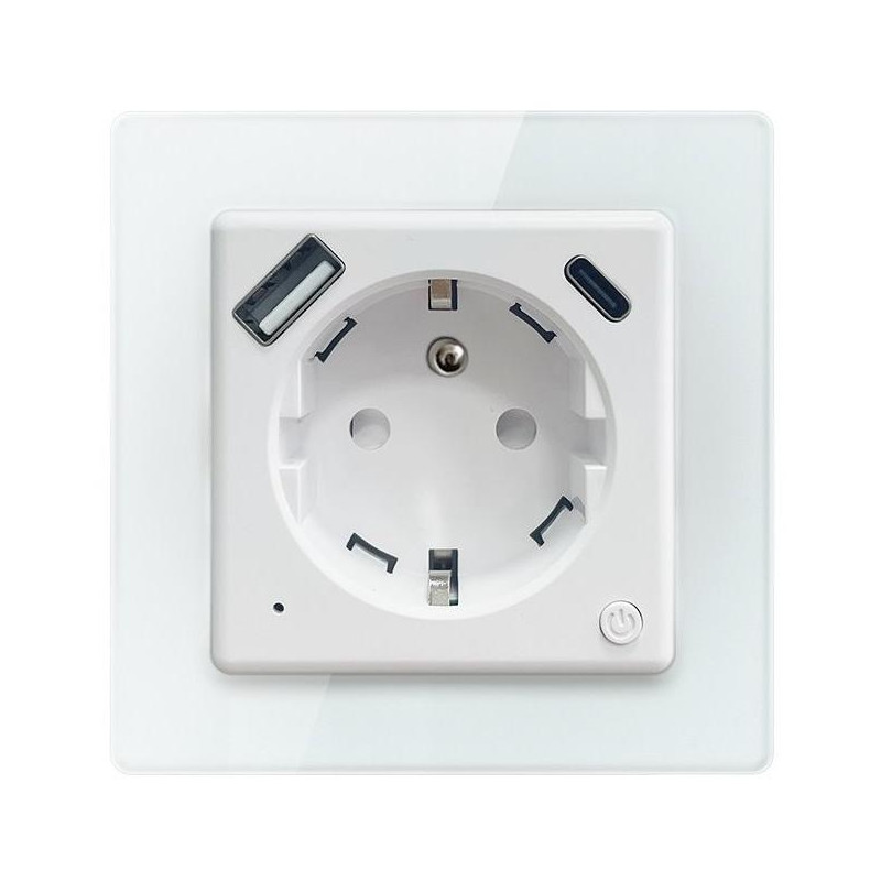 IMMAX NEO SMART chytrá vnitřní zásuvka Nexa s kolíkem (typ E)/ 1x USB/ 1x USB-C/ PD 20W/ Zigbee/ LIDL/ TUYA