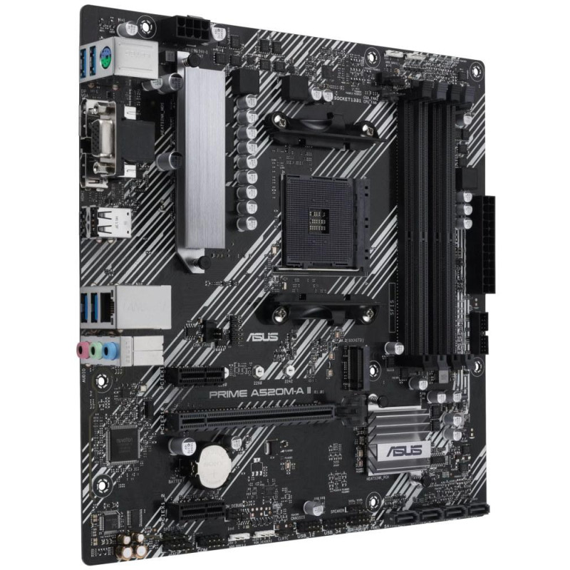 ASUS PRIME A520M-A II-CSM / A520 / AM4 / 4x DIMM / M.2 / D-Sub / HDMI / DP / mATX