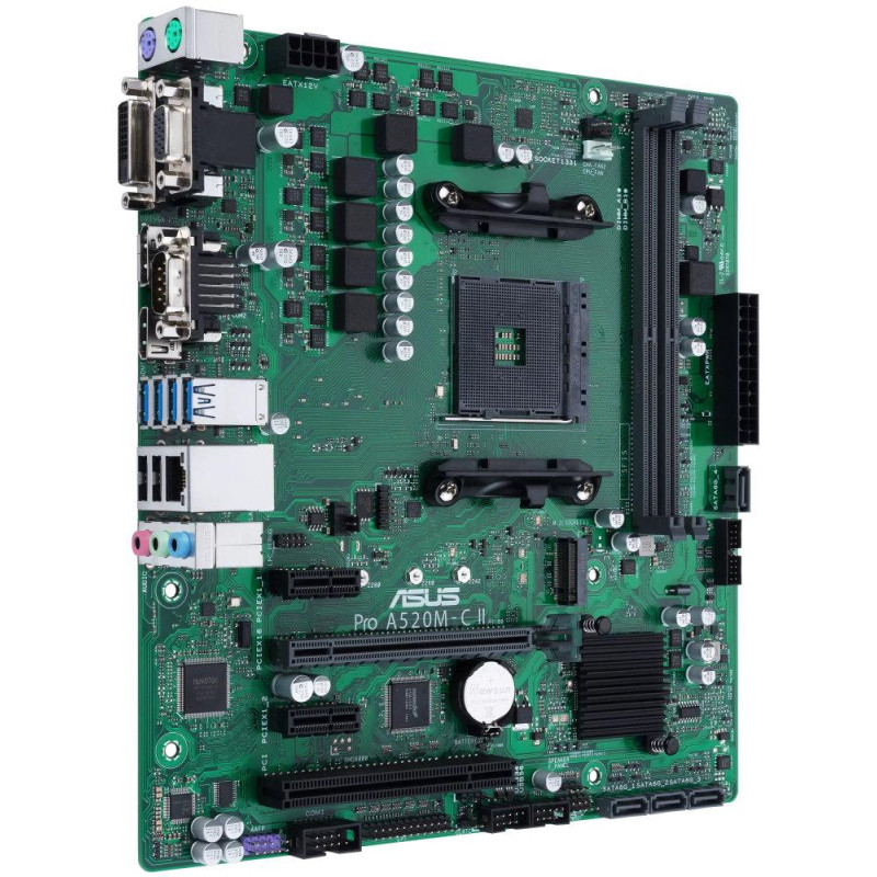 ASUS PRO A520M-C II/CSM / A520 / AM4 / 2x DIMM DDR4 / M.2 / D-Sub / DVI / HDMI / DP / mATX