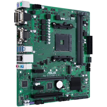 ASUS PRO A520M-C II/CSM / A520 / AM4 / 2x DIMM DDR4 / M.2 / D-Sub / DVI / HDMI / DP / mATX