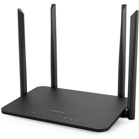 OPRAVENÉ - THOMSON dvoupásmový router THWR 1200/ Wi-Fi 802.11a/b/g/n/ac/ 1200 Mbit/s/ 2,4GHz a 5GHz/ 4x LAN/ 1x WAN/ 1x ...