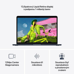 CTO Apple MacBook Air 13'' (2026) / M5 / 13,6" / 10C CPU / 10C GPU / 32GB RAM / 1TB SSD / Temně inkoustový