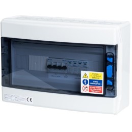 Solarmi AC25N0 osazený rozvaděč pro fotovoltaiku, jističe, chránič, N0, 3f, 25A