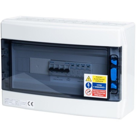 Solarmi AC25N0 osazený rozvaděč pro fotovoltaiku, jističe, chránič, N0, 3f, 25A