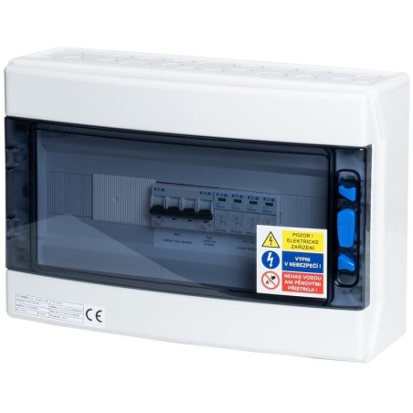 Solarmi AC32N0 osazený rozvaděč pro fotovoltaiku, jističe, chránič, N0, 3f, 32A