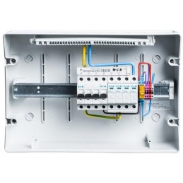 Solarmi AC32N0 osazený rozvaděč pro fotovoltaiku, jističe, chránič, N0, 3f, 32A