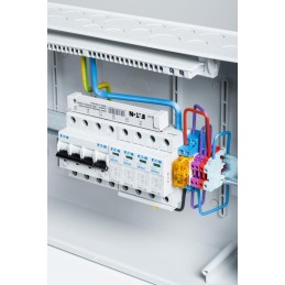 Solarmi AC32N0 osazený rozvaděč pro fotovoltaiku, jističe, chránič, N0, 3f, 32A