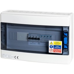 Solarmi AC40N0 osazený rozvaděč pro fotovoltaiku, jističe, chránič, N0, 3f, 40A