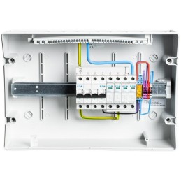 Solarmi AC40N0 osazený rozvaděč pro fotovoltaiku, jističe, chránič, N0, 3f, 40A