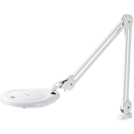 NEDIS zvětšovací stolní LED lampa/ čočka 3 dioptrie/ spotřeba 9 W/ teplota 6500 K/ světelný tok 720 lm/ bílá