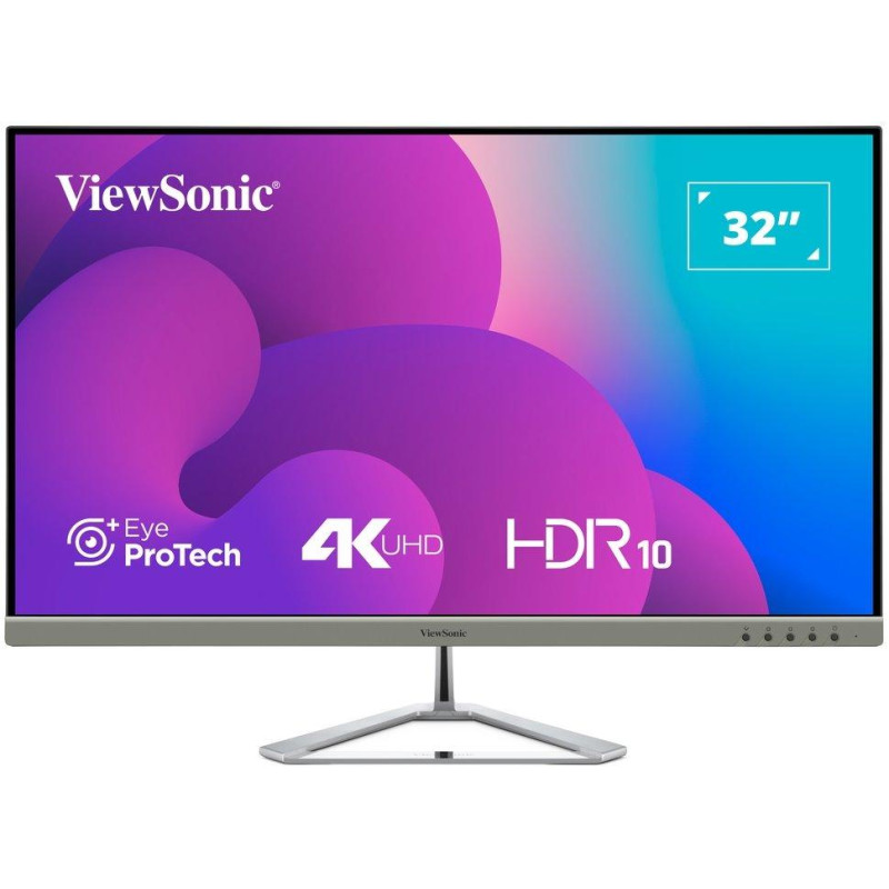 ViewSonic VX3276-4K-MHD-2 32" 16:9, 2560 x 1440 VA monitor,75Hz,10 bit colour, 2 HDMI, DP, Mini  DP, speakers. stříbrný