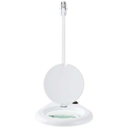NEDIS zvětšovací stolní LED lampa/ čočka 3 dioptrie/ spotřeba 9 W/ teplota 6500 K/ světelný tok 720 lm/ bílá