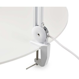 NEDIS zvětšovací stolní LED lampa/ čočka 3 dioptrie/ spotřeba 9 W/ teplota 6500 K/ světelný tok 720 lm/ bílá