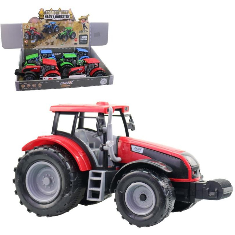 Traktor, 6 ks v display boxu, 20 cm
