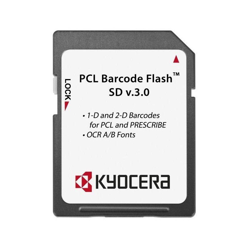 Kyocera TYPE D/E SD karta s Barcode, OCR fonty