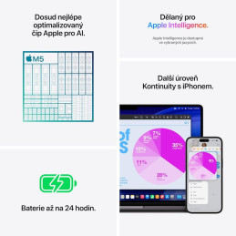 Apple MacBook Pro 14' (2025) / M5 / 10C CPU / 10C GPU / 32GB RAM / 1TB SSD / Vesmírně černý