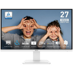 MSI PRO MP273QW E2/ 27"/ 2560x1440/ IPS/ 4ms/ 100Hz/ 400cd/m2/ 1300:1/ HDMI/ DP/ VESA/ bílý