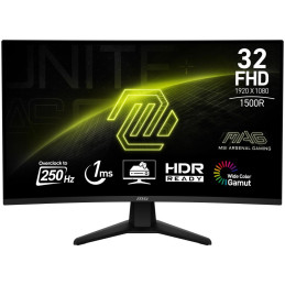 MSI Gaming MAG 32C6X/ 31,5"/ 1920x1080/ VA/ 4ms/ 250Hz/ 250cd/m2/ 3000:1/ HDMI/ DP/ VESA/ černý