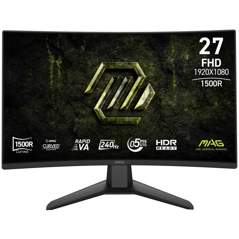 MSI Gaming MAG 274CF X24/ 27"/ 1920x1080/ VA/ 0,5ms/ 240Hz/ 300cd/m2/ 4000:1/ HDMI/ DP/ VESA/ černý