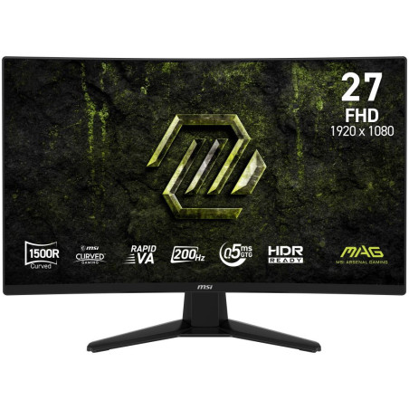 MSI Gaming MAG 274CF E20/ 27"/ 1920x1080/ VA/ 0,5ms/ 200Hz/ 300cd/m2/ 3500:1/ HDMI/ DP/ VESA/ černý