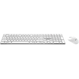 MSI set klávesnice s myší FORGE K210 Wireless Combo White/ bezdrátový/ bílostříbrný/ dobíjecí/ USB/ CZ+SK layout