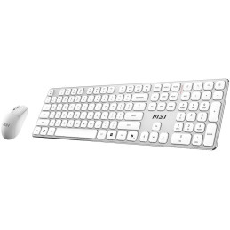 MSI set klávesnice s myší FORGE K210 Wireless Combo White/ bezdrátový/ bílostříbrný/ dobíjecí/ USB/ CZ+SK layout