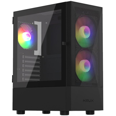 Krux skříň Vako RGB / ATX / 3x120mm RGB fan / 2xUSB 2.0 / USB 3.0 / černá