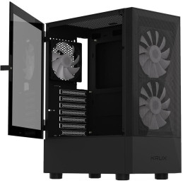 Krux skříň Vako RGB / ATX / 3x120mm RGB fan / 2xUSB 2.0 / USB 3.0 / černá