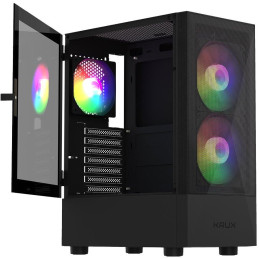 Krux skříň Vako RGB / ATX / 3x120mm RGB fan / 2xUSB 2.0 / USB 3.0 / černá
