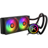 Krux vodný chladič CPU HydroX 240 ARGB / 2x120mm ARGB / PWM / AMD aj Intel